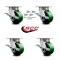 Service Caster 4 Inch Kingpinless Green Poly on Steel Wheel Caster Set Brake and Swivel Lock SCC-KP30S420-PUR-GB-SLB-BSL-4 - alternate 3
